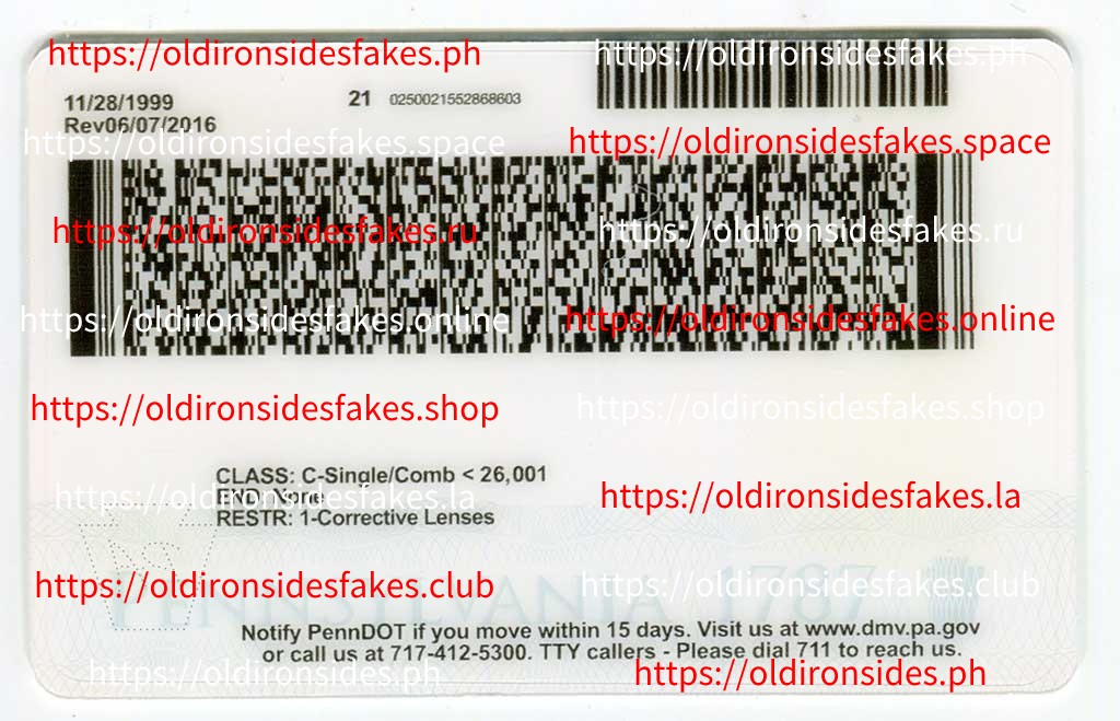 Pennsylvania Driver License(New PA O21) - Image 2